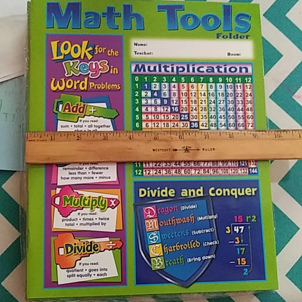 NWT Math Reference Four-Pocket Folder - Picture 7 of 8